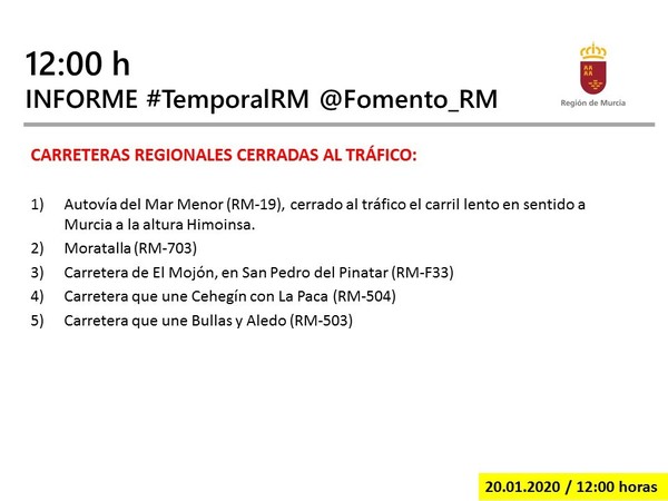 Nieve en la Región: Directo | La Región amanece con varias carreteras cortadas por las nevadas