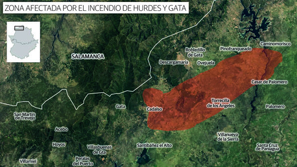 Así hemos contado la jornada del incendio de Las Hurdes y Sierra de Gata