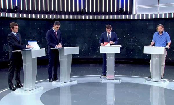Así luce el plató de Prado del Rey en estos momentos del debate.