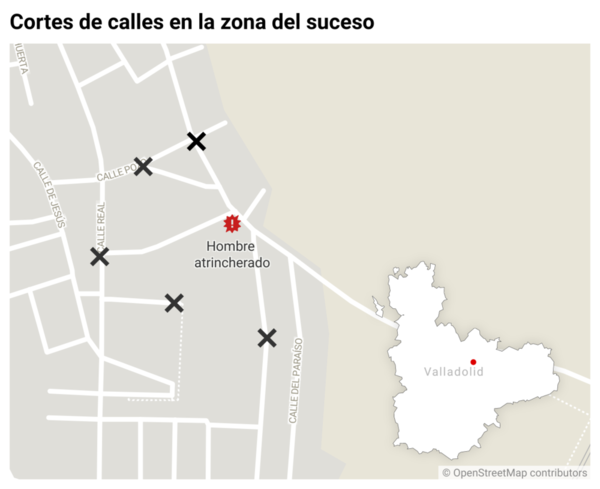 Directo: se entrega el hombre atrincherado en Santovenia (Valladolid) tras matar a un vecino y herir a un agente