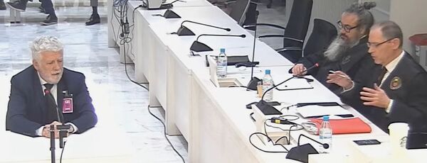Jesús López, durante su declaración.