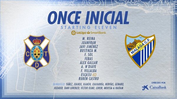 Directo del CD Tenerife - Málaga CF. Jornada 6 de LaLiga SmartBank de Segunda División