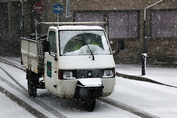 Reinosa, parada y con nieve