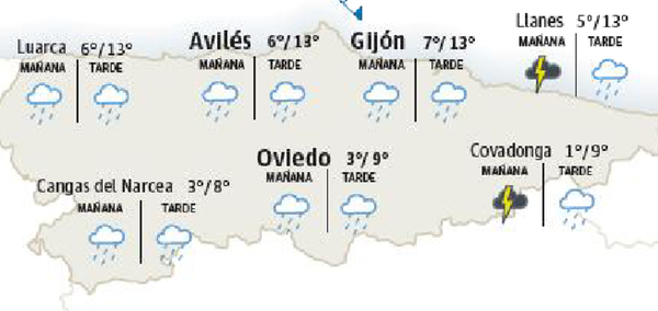 En directo: temporal de nieve en Asturias