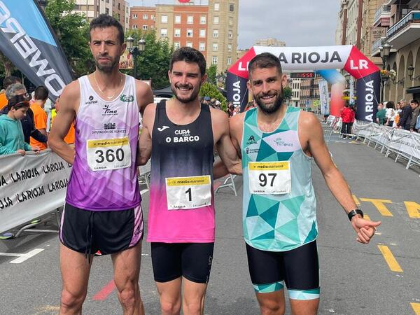 Nacho García y Gema Martín ganan la Media Maratón de La Rioja