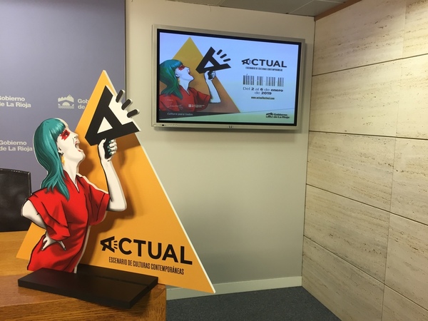 Imagen institucional del festival, en la sala de prensa.