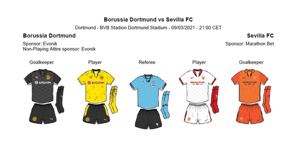 Equipación blanca y medias rojas para el duelo en Dortmund