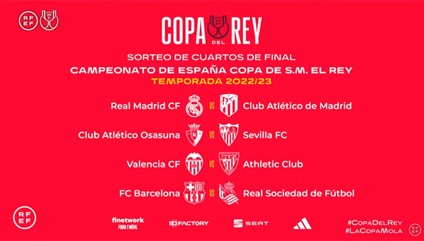 Sorteo de la Copa: El Athletic se jugará el pase a la semifinal de la Copa ante el Valencia en Mestalla