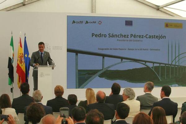 Pedro Sánchez durante su intervención