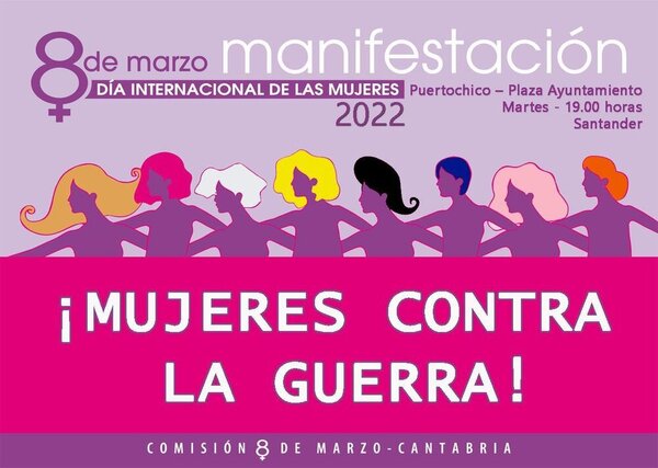 La manifestación del 8M recupera su fuerza y abarrota las calles de Santander