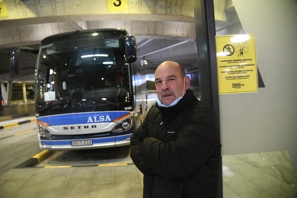 Daniel Santos, conductor irundarra. /Foto: Jose Mari López