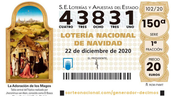 Andalucía se llena de suerte con el séptimo quinto premio de la Lotería de Navidad 2020: 43831