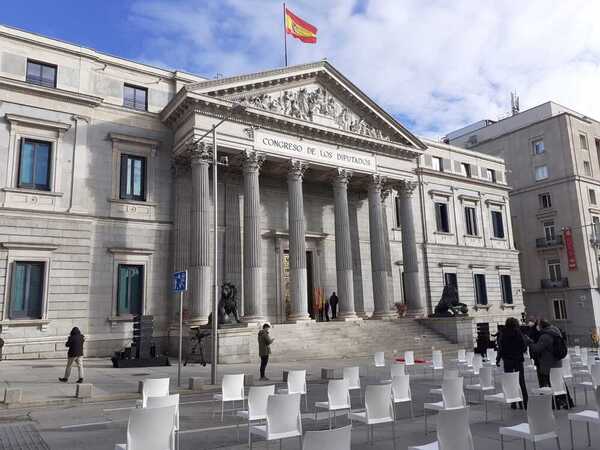 La escalinata de la Puerta de los Leones, lista para el acto (Mariano Calleja)