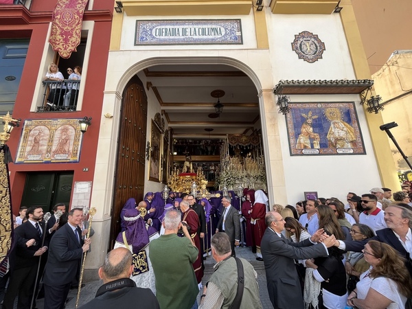 Todo preparado para la salida de Jesús de la Coñumna y María Santísima de la O. C. Pinto
