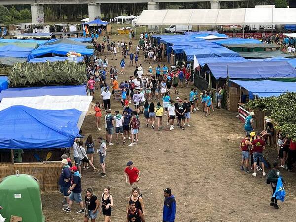 Mucho ambiente ya en el prau Salcéu. Foto: J. M. Pardo