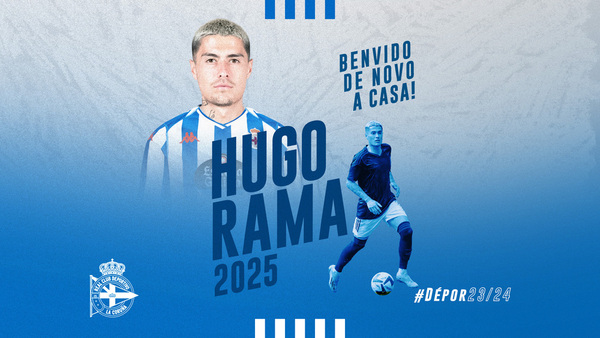 Anuncio del fichaje de Hugo Rama por el Deportivo.