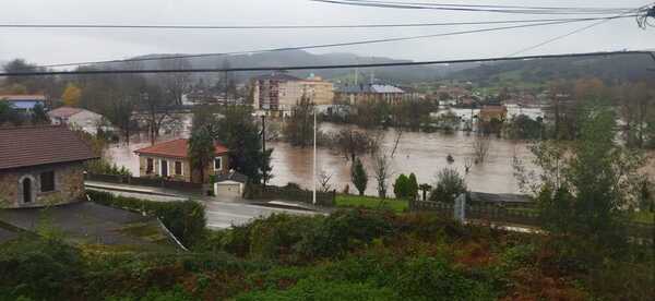 Es la triste panorámica este lunes de Vioño. Foto: Vicente Jiménez.