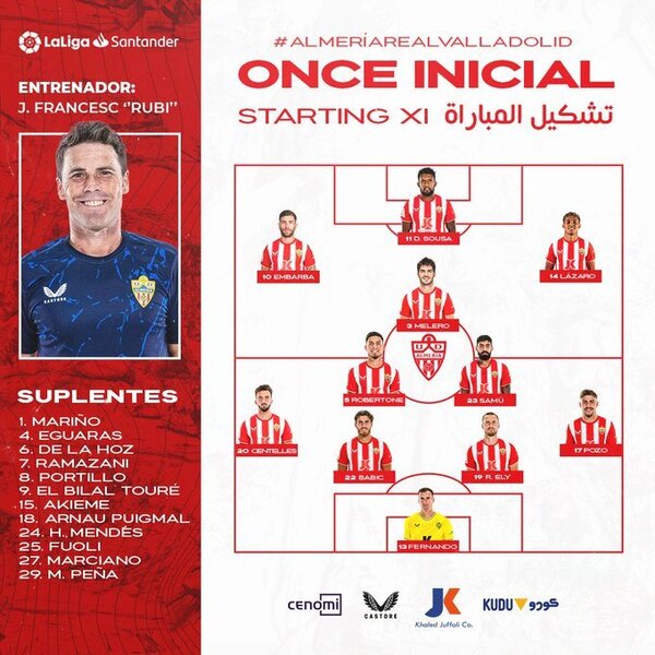 Con este once se presenta la UDA.