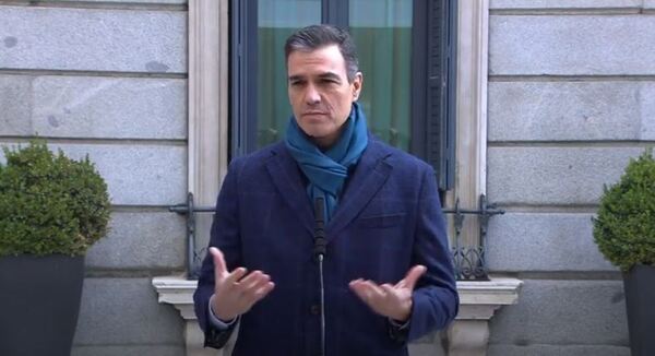 Pedro Sánchez, este domingo en el Congreso (ABC)