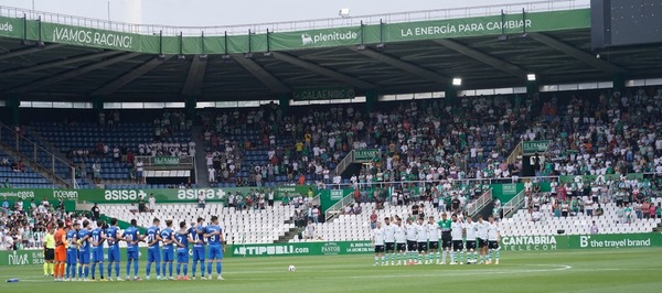 Antes del inicio del #RacingAmorebieta se ha guardado un respetuoso minuto de silencio en memoria de todas las víctimas del terrible terremoto que ha asolado el norte de Marruecos