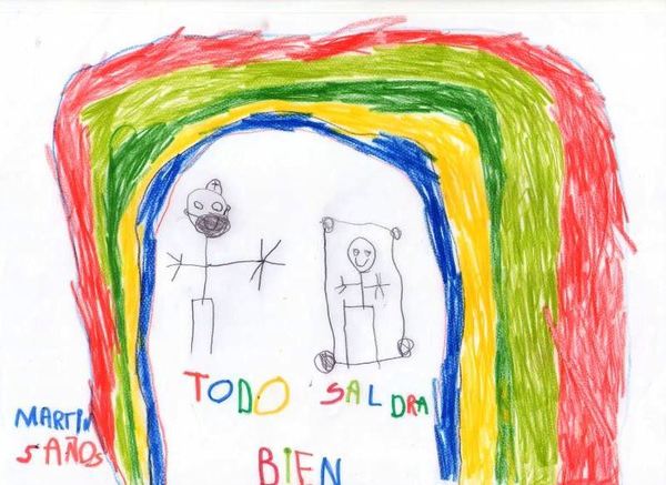 El poder de los niños para levantar el ánimo... Otro de los dibujos presentados al certamen 'Sé responsable y todo saldrá bien'. #yomequedoencasa