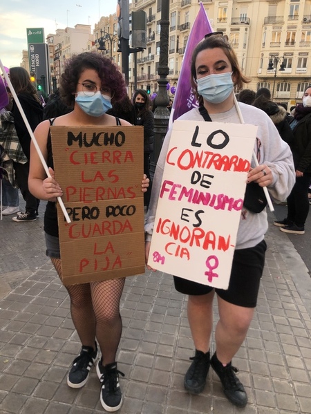 La lucha violeta unida en Valencia el 8-M
