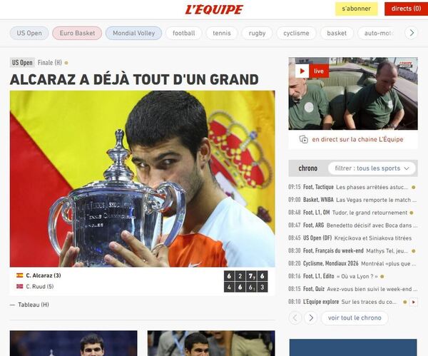 La prensa mundial, rendida a la doble gesta del «nuevo rey» del tenis