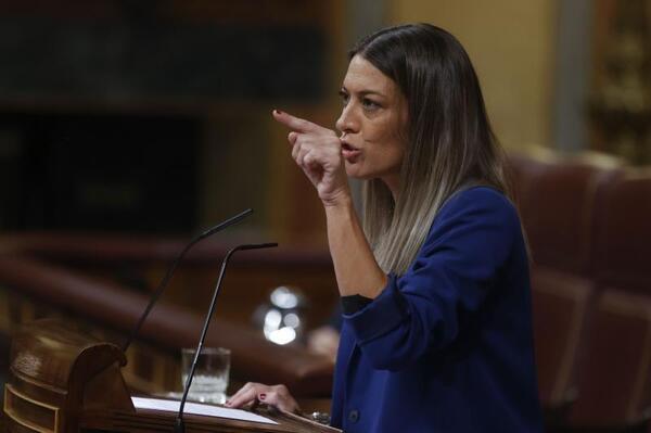 La diputada de JxCat Miriam Nogueras durante el pleno celebrado este jueves en el Congreso