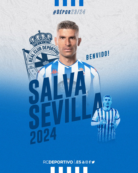 Anuncio del fichaje de Salva Sevilla por el Deportivo.