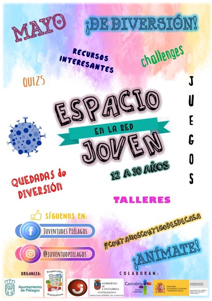 El Programa municipal de ocio juvenil del Ayuntamiento de Piélagos, ‘Contamos Contigo2’, pone en marcha este lunes un mes de mayo de diversión on line.