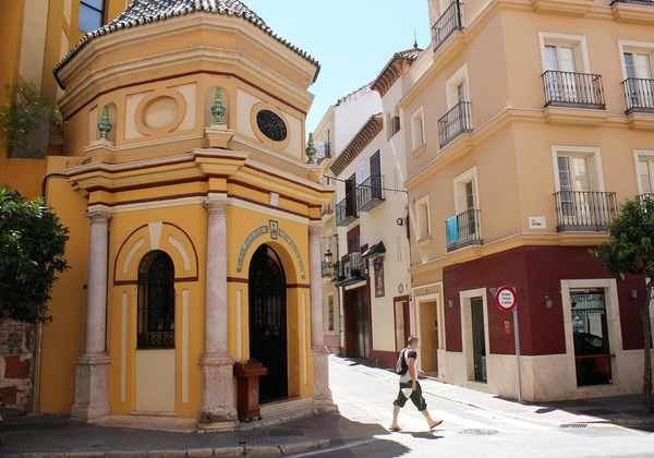 La capilla callejera en calle Agua, en pleno barrio de la Victoria. Foto: Cofradía del Rescate