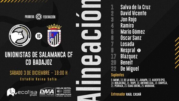 Este es el once de Unionistas