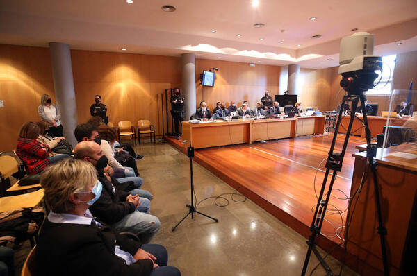 Sala de la Audiencia Provincial donde se está celebrando el juicio.