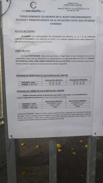 Los sindicatos cifran en un 70% el seguimiento a la huelga en los colegios vascos y Educación lo rebaja al 42%